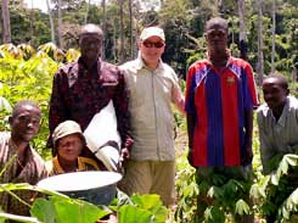 Danilo Barbero with a forestry field team