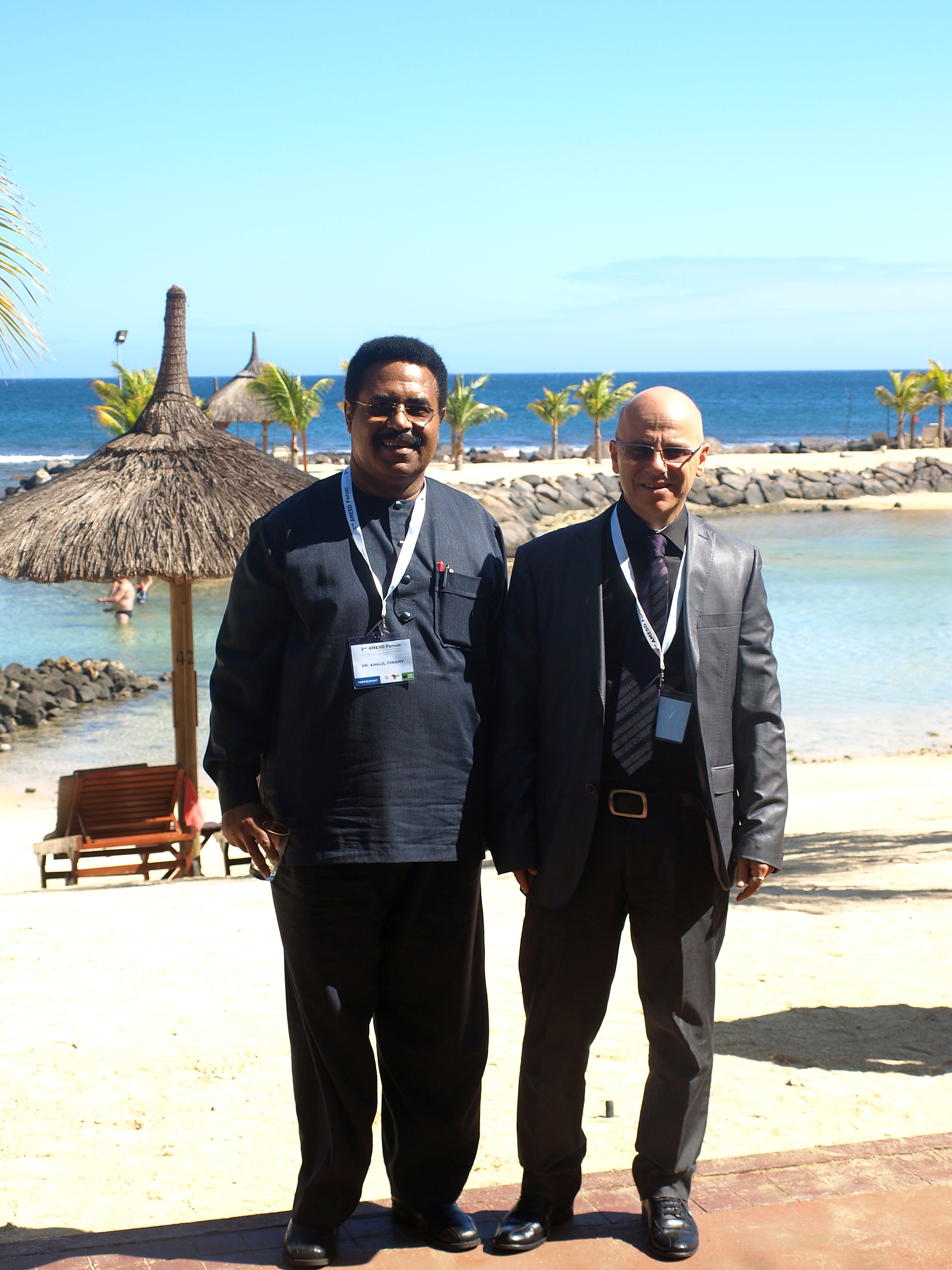Danilo Barbero with the African Union Commission Director of Environment at a continental meeting