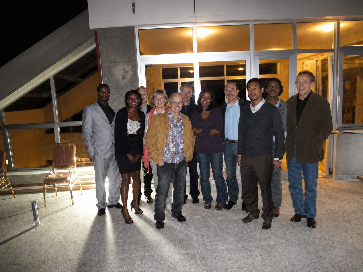 AMESD technical assistance team from Thales Alenia Space standing together